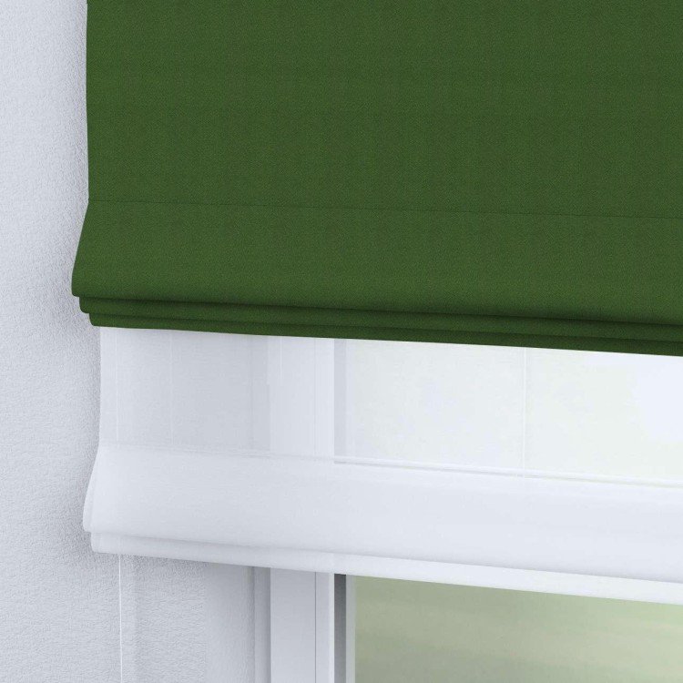 Римская штора «Кортин» день-ночь, ткань блэкаут однотонный, зелёный перламутр